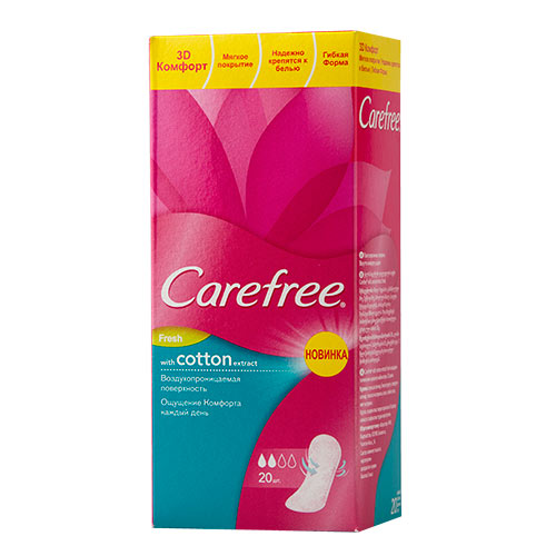 Прокладки ежедневные CAREFREE Cotton Fresh ароматизированные