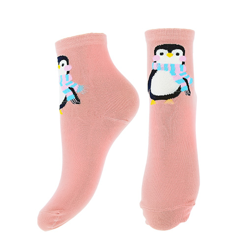 Носки женские SOCKS CUTE Pink penguin, р-р единый