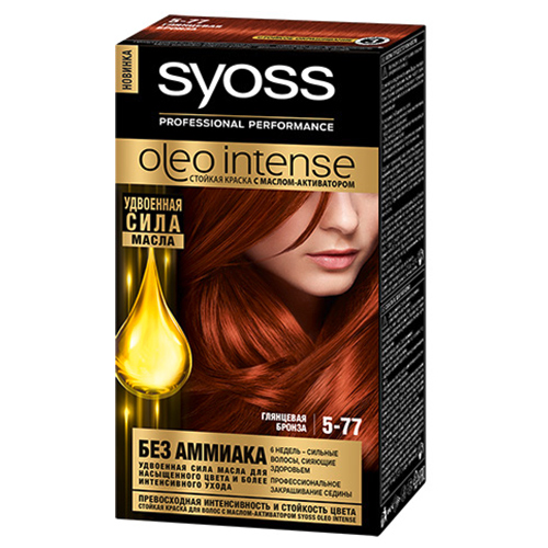 Краска для волос SYOSS OLEO тон 5-77 Глянцевая бронза