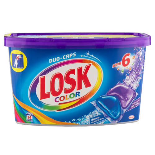Средство для стирки LOSK DUO CAPS Color в капсулах 14 шт