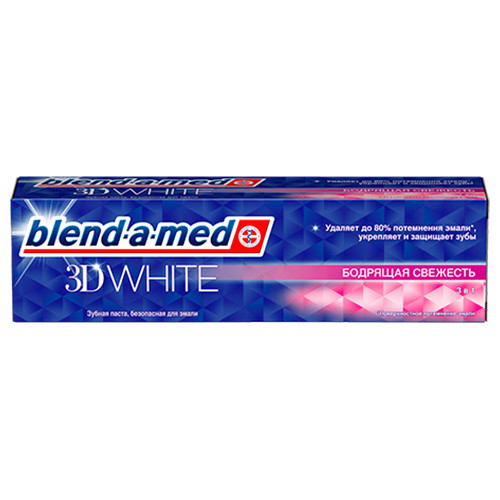 Паста зубная BLEND-A-MED 3D WHITE Бодрящая свежесть 100 мл