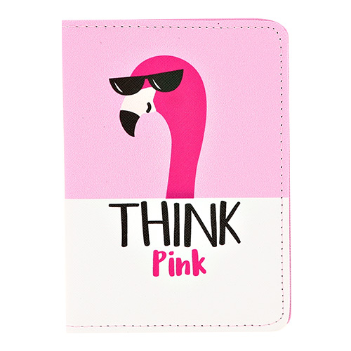 Обложка для паспорта LADY PINK flamingo