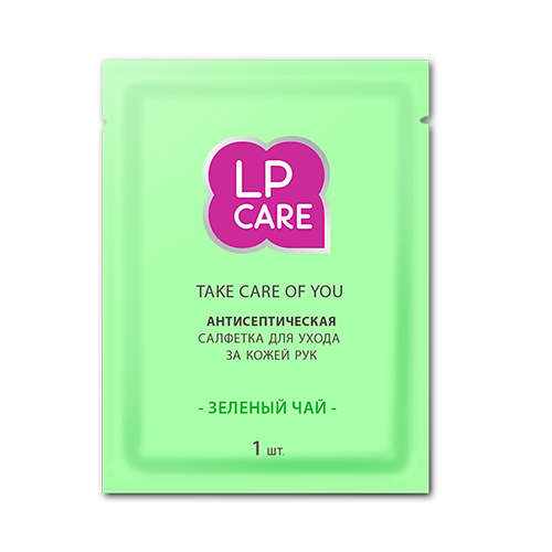Салфетка для рук антисептическая LP CARE Зеленый чай 1 шт