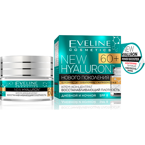 Дневной и ночной крем для лица EVELINE NEW HYALURON 60+ восс