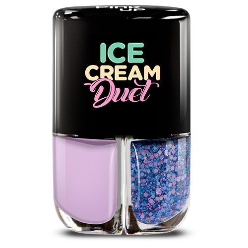Набор лаков для ногтей PINK UP ICE CREAM DUET тон 10 2x4 мл