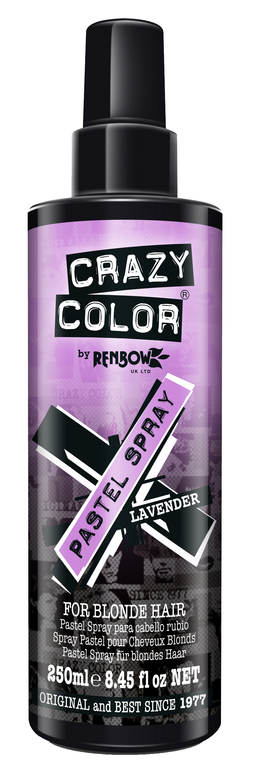 CRAZY COLOR Спрей цветной, лаванда / Pastel Spray Lavender 2