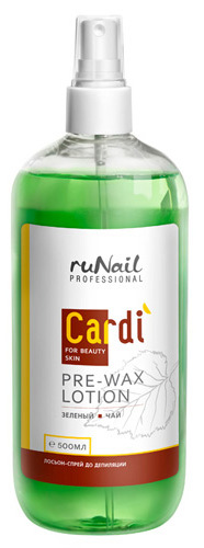 RuNail Лосьон-спрей до депиляции, зеленый чай / Cardi 500 мл