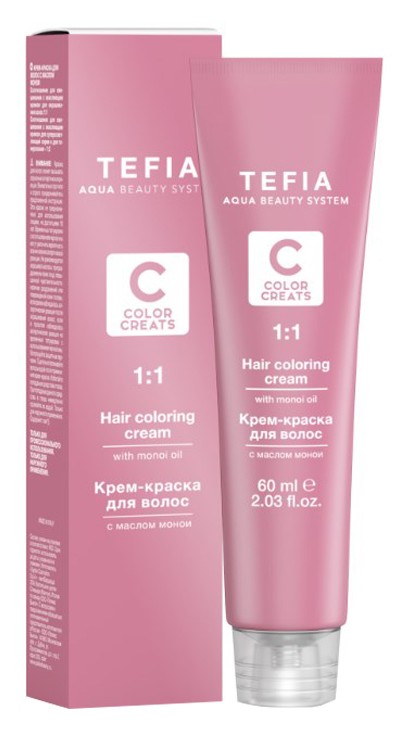 TEFIA 7.34 краска для волос, блондин золотисто-медный / Colo