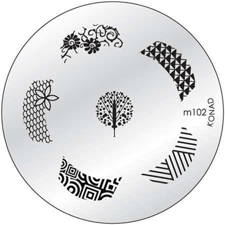 KONAD Форма печатная, диск с рисунками / image plate M102 10