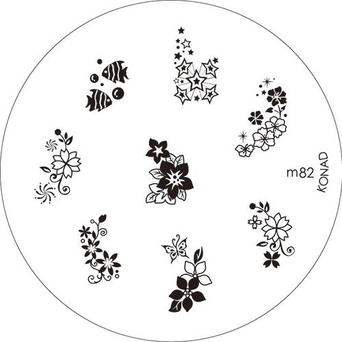 KONAD Форма печатная, диск с рисунками / image plate M82 10 