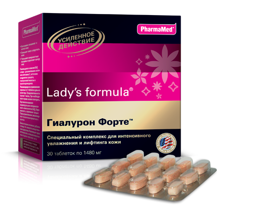 LADY'S FORMULA Гиалурон Форте, таблетки 1480 мг № 30