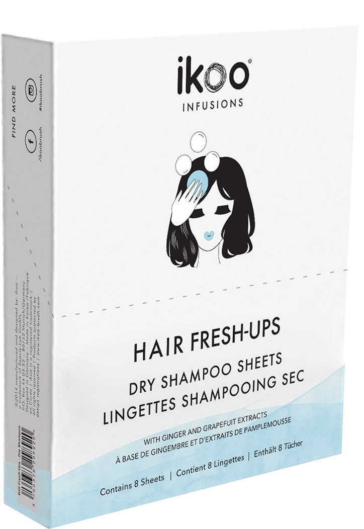 IKOO Шампунь сухой, салфетки / Hair Fresh-Ups Dry Shampoo Sh