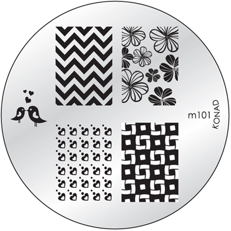 KONAD Форма печатная, диск с рисунками / image plate M101 10