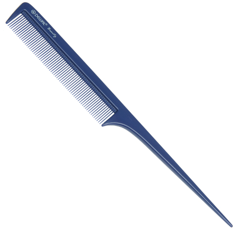 DEWAL BEAUTY Расческа с пластиковым хвостиком, синяя 20,5 см