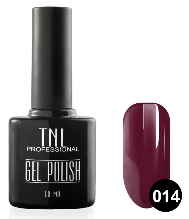 TNL PROFESSIONAL 014 гель-лак для ногтей, темный красно-кори