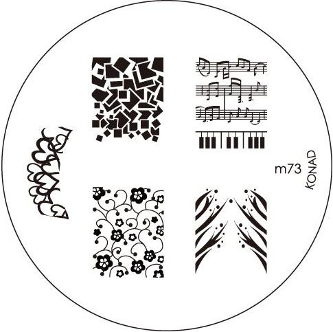 KONAD Форма печатная, диск с рисунками / image plate M73 10 