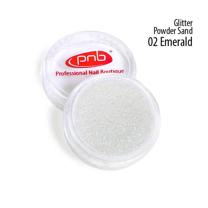 PNB 02 пудра-песок изумрудная / Glitter Sand Powder PNB, Eme