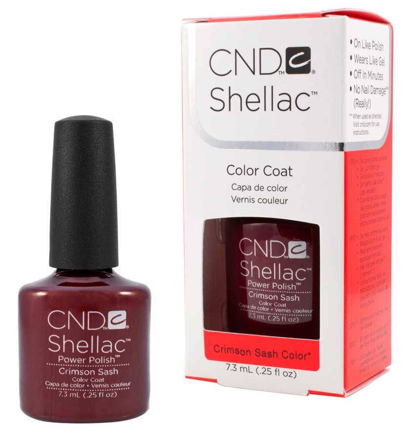 CND 90623 покрытие гелевое / Crimson Sash SHELLAC 7,3 мл
