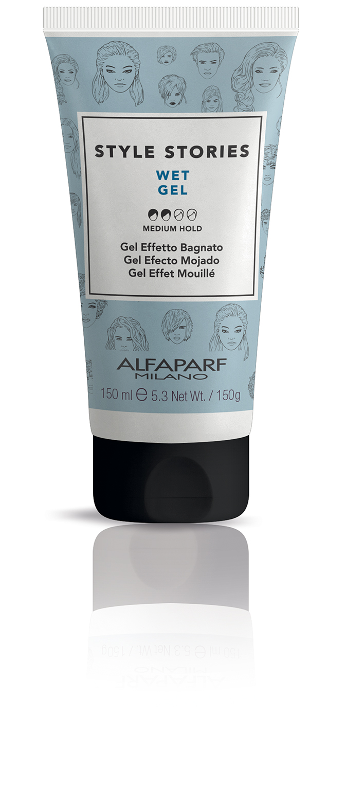 ALFAPARF MILANO Гель для эффекта мокрых волос средней фиксац