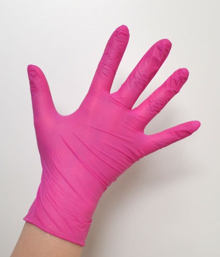 SAFE & CARE Перчатки нитриловые розовые (маджента) L Safe & 