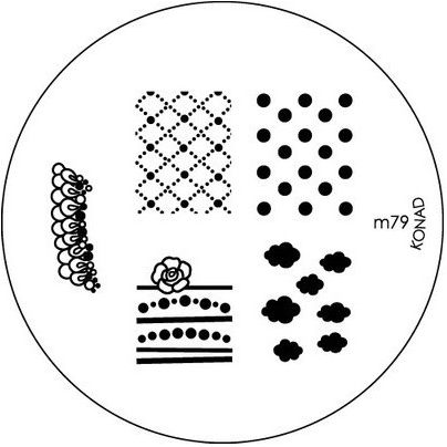 KONAD Форма печатная, диск с рисунками / image plate M79 10 