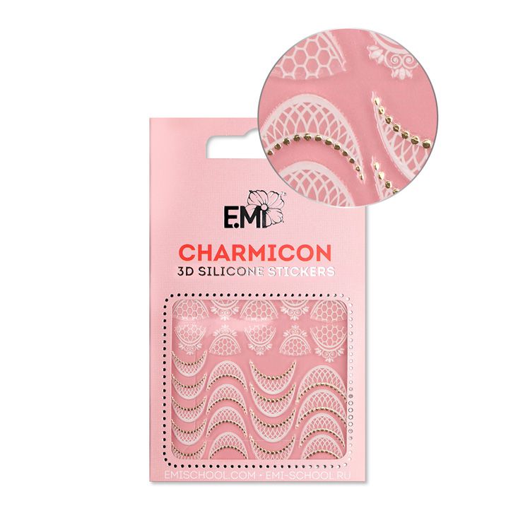 E.MI Декор для ногтей №108 Кружевные лунулы / Charmicon 3D S