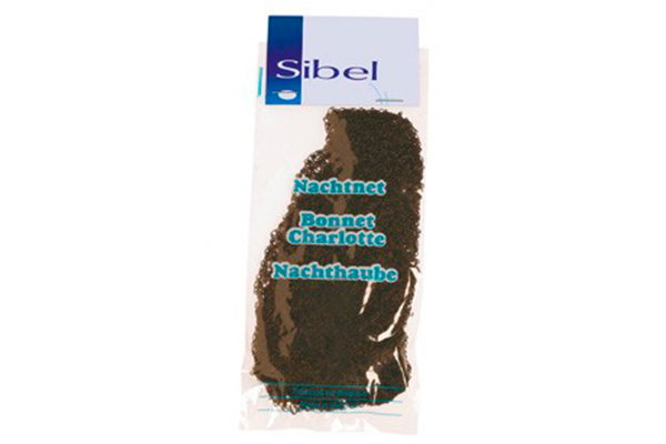 SIBEL Сеточка для волос на резинке крупная коричневая Sibel