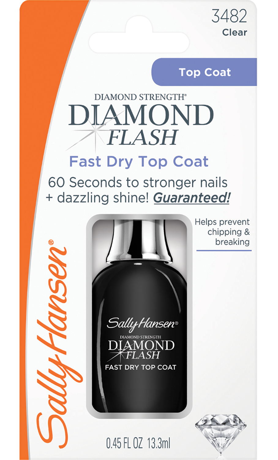 SALLY HANSEN Покрытие верхнее быстросохнущее / diamond flash