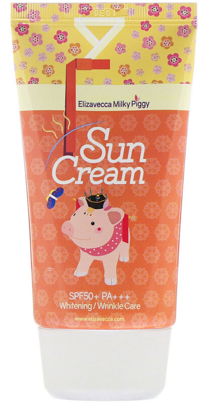 ELIZAVECCA Крем солнцезащитный для лица SPF 50+ / Milky Pigg