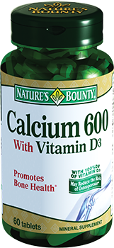 NATURE’S BOUNTY Кальций 600 с витамином Д, таблетки № 60