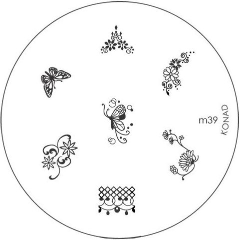 KONAD Форма печатная, диск с рисунками / image plate M39 10 