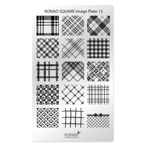 KONAD Пластина прямоугольная / Square Image Plate 13 30 г