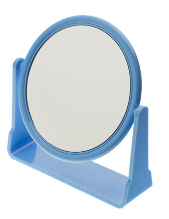 DEWAL BEAUTY Зеркало настольное, в оправе синего цвета, на п