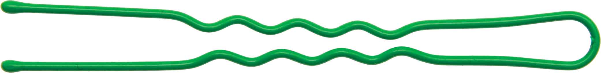 DEWAL BEAUTY Шпильки зеленые, волна 60 мм, 24 шт/уп