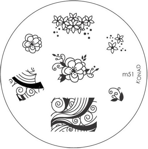 KONAD Форма печатная, диск с рисунками / image plate M51 10 