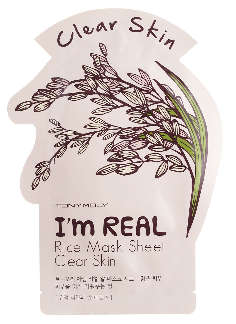 TONY MOLY Маска тканевая с экстрактом риса / I'm Real Rice M