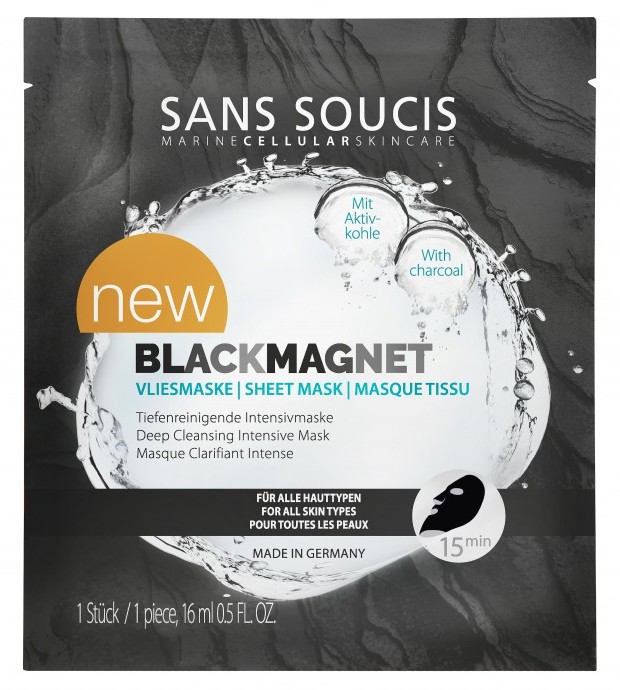 SANS SOUCIS Маска-лифтинг на нетканной основе Черный магнит 
