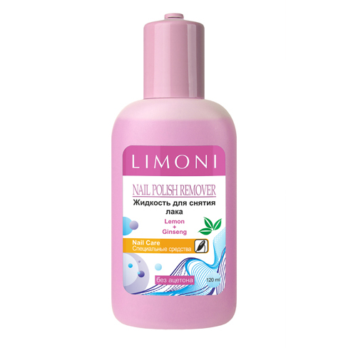 LIMONI Жидкость без ацетона для снятия лака Лимон / Nail Pol