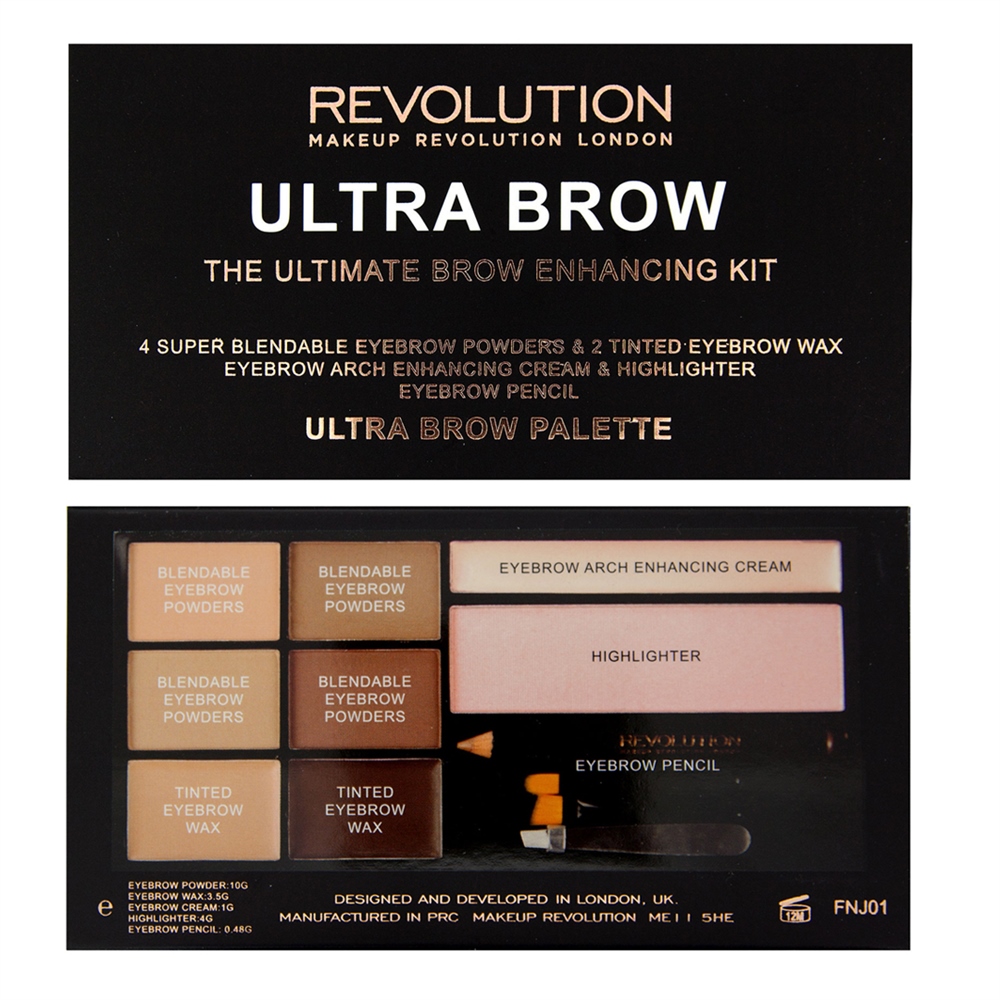 MAKEUP REVOLUTION Палетка теней для бровей / ULTRA BROW PALE