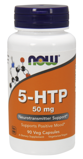 NOW FOODS 5-HTP (L-5-гидрокситриптофан), капсулы 440 мг № 90
