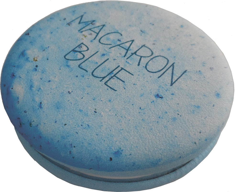 DEWAL BEAUTY Зеркало Макарони карманное, круглое, голубое 6х