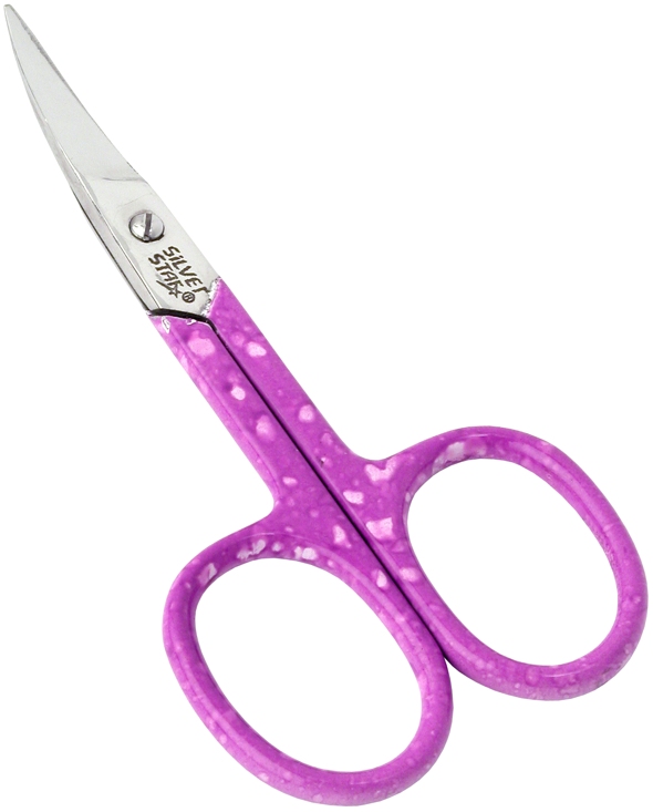SILVER STAR Ножницы для ногтей, изогнутое лезвие, пурпурное 