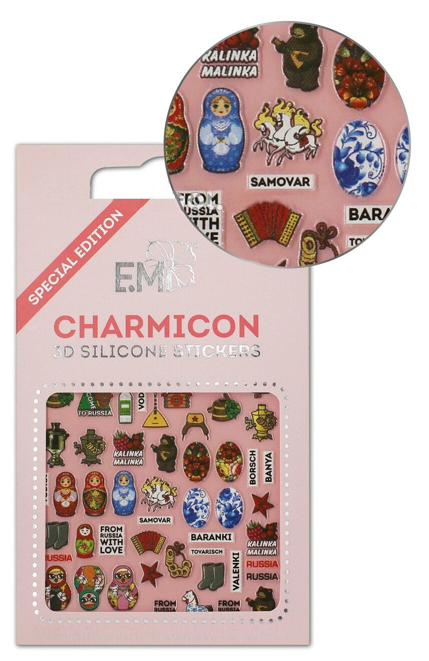 E.MI Декор для ногтей Россия 1 / Charmicon 3D Silicone Stick
