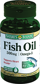 NATURE’S BOUNTY Рыбий жир Омега-3, капсулы 500 мг № 60