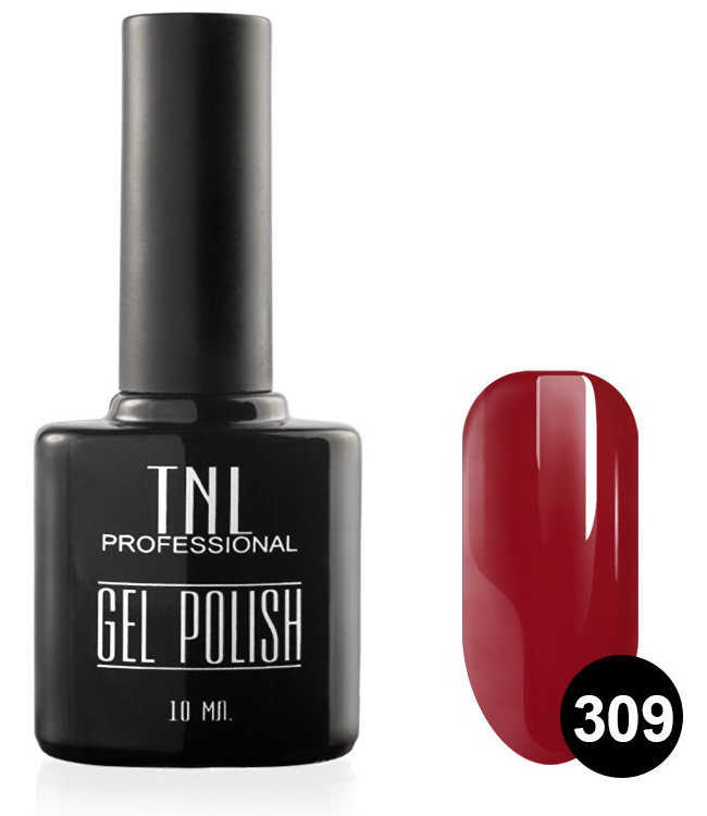 TNL PROFESSIONAL 309 гель-лак для ногтей, красная смородина 