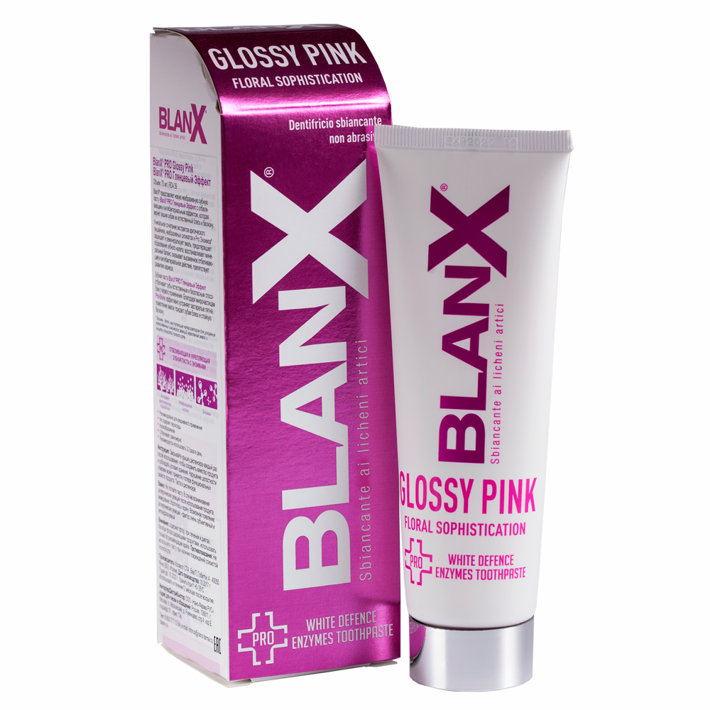 BLANX Паста зубная Глянцевый эффект / BlanX Pro Glossy Pink 