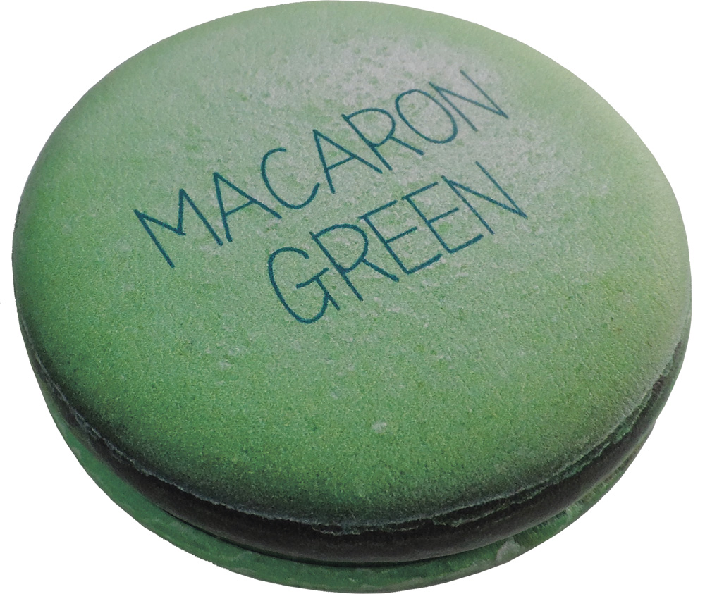 DEWAL BEAUTY Зеркало Макарони карманное, круглое, зеленое 6х