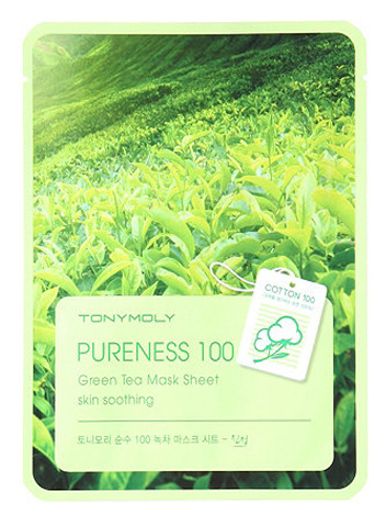 TONY MOLY Маска с зеленым чаем для лица / Pureness 100 Green