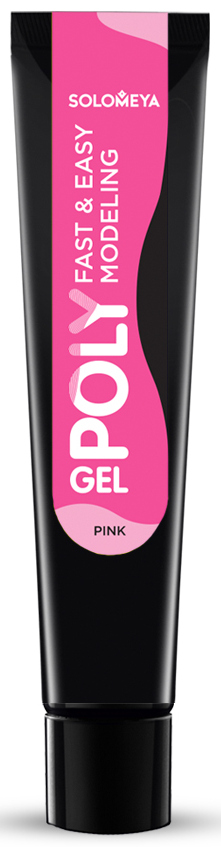 SOLOMEYA Поли-гель розовый для моделирования ногтей PG03 / P