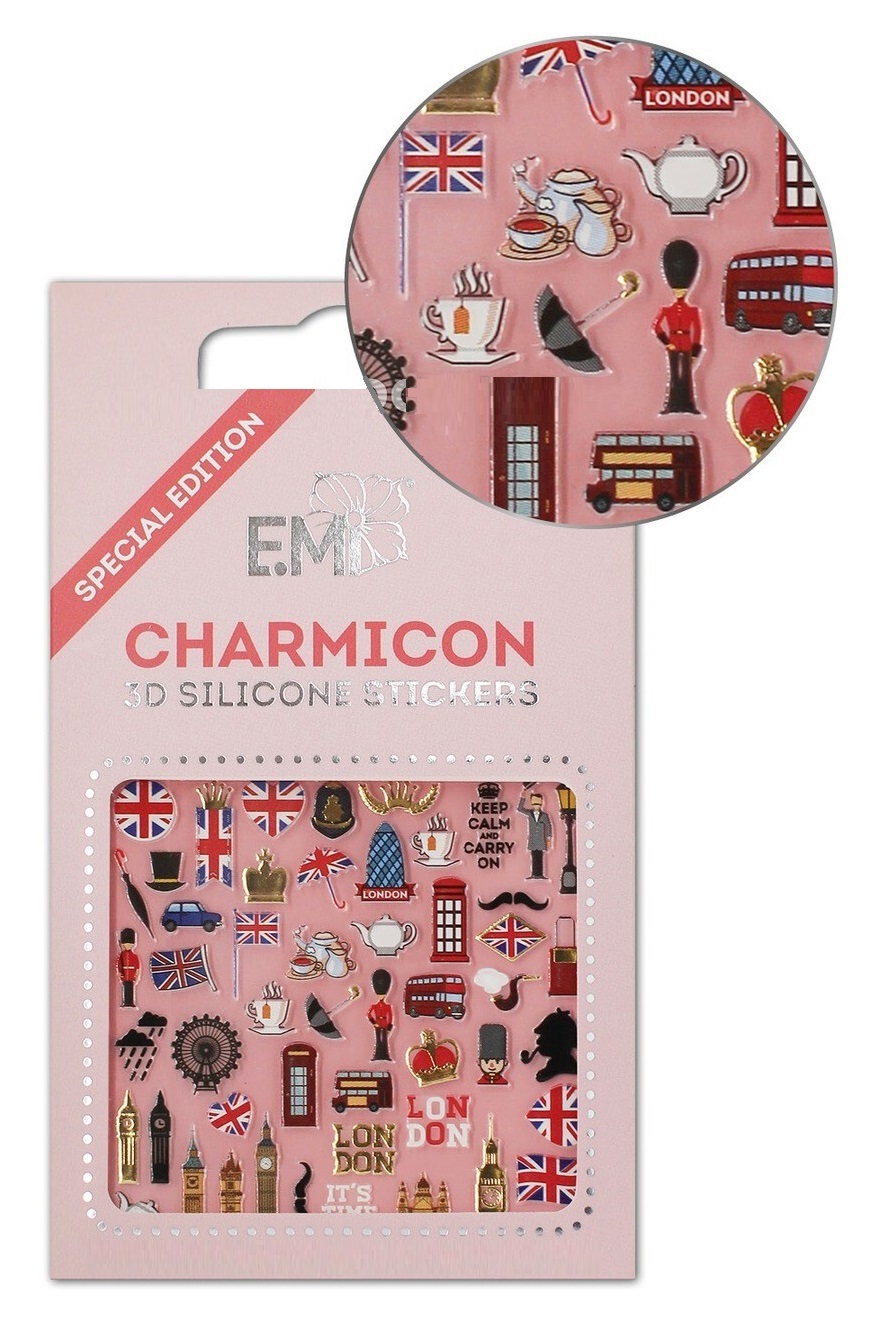E.MI Декор для ногтей Англия / Charmicon 3D Silicone Sticker